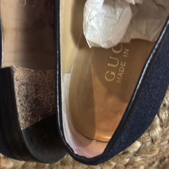 Gucci Dark Blue denim Sole Loafers - Picture 4 of 7